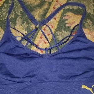 Blue puma sports bra